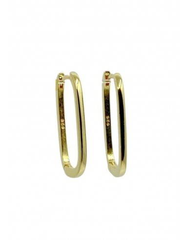 14kt Gold Over Sterling Silver Oval Hoop Earring Les magasins à Paris et en Île-de-France