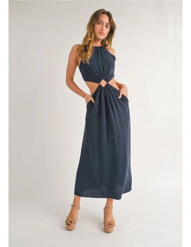 Sandy Cove Maxi Dress - Navy de pas cher