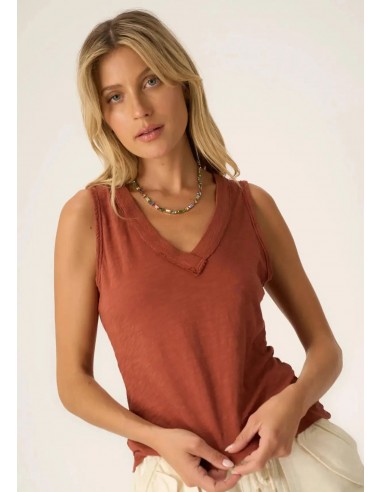 Let Me Know Slub V-Neck Tank - Summer Rust online