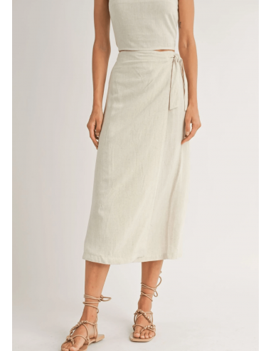 Sugarloaf Wrap Front Maxi Skirt - Oatmeal est présent 