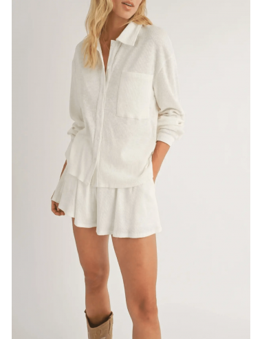 PCH Drive Button-Up Knit Shirt - White du meilleur 