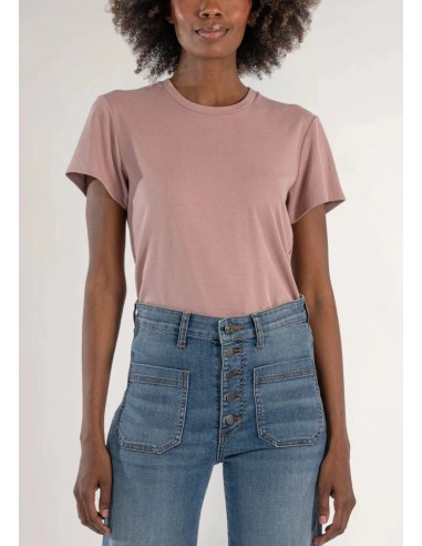 Remington Scoop Neck Short Sleeve Top - Mauve Rose 50-70% off 