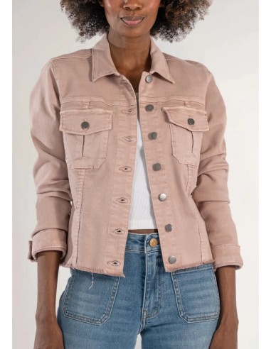 Kara Denim Jacket with Fray - Blush pour bénéficier 