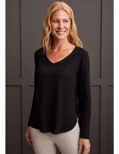 Alora Long Sleeve Top - Black prix