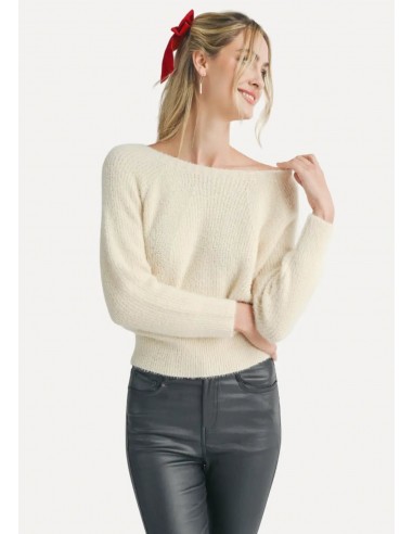 Lydia Fuzzy Sweater - Cream en linge