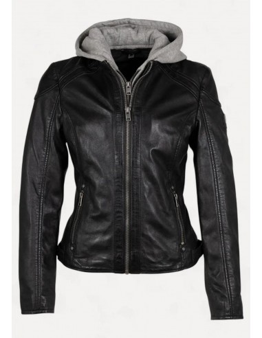 Allice Leather Jacket - Black paiement sécurisé