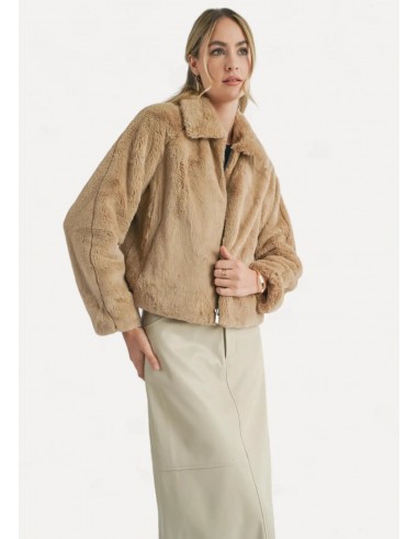 Libby Fur Jacket - Taupe paiement sécurisé