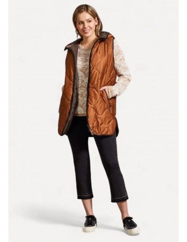 Khloe Reversible Hooded Puffer Vest - Walnut pour bénéficier 