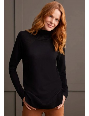 Dalia Long Sleeve Cowl Neck Sweater - Black sélection de produits