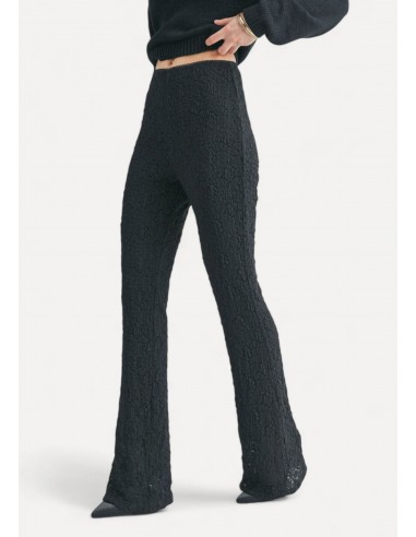 Journey Lace High Rise Flare Pants - Black Paris Déstockage Promo