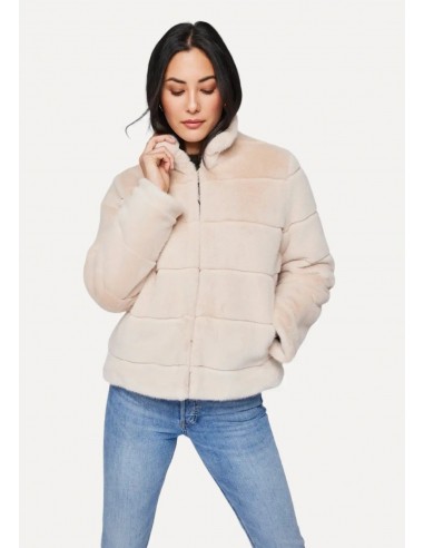 Ellington Fully Lined Faux Fur Jacket - Bone acheter