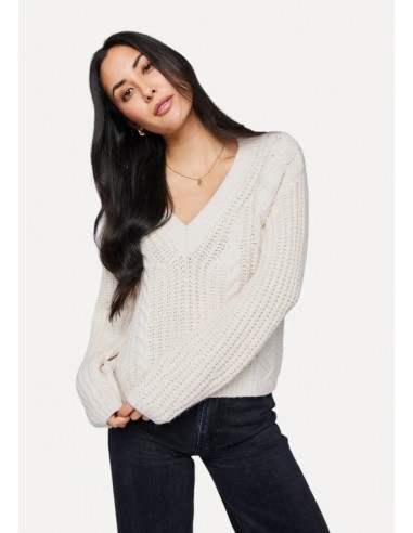 Octavia V-Neck Sweater - Cream Economisez 