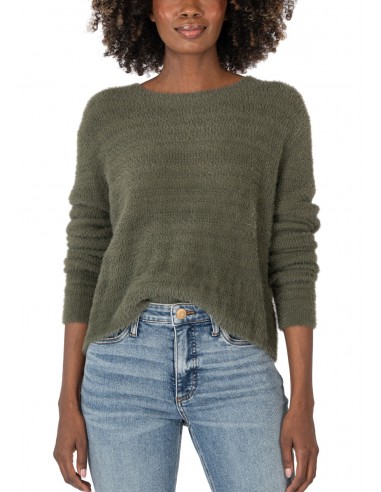 Maxine Scoop Neck Long Sleeve Sweater - Olive sélection de produits