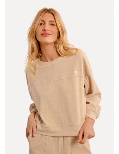 Emmy Sweatshirt With Heart Logo - Ash Beige de l' environnement