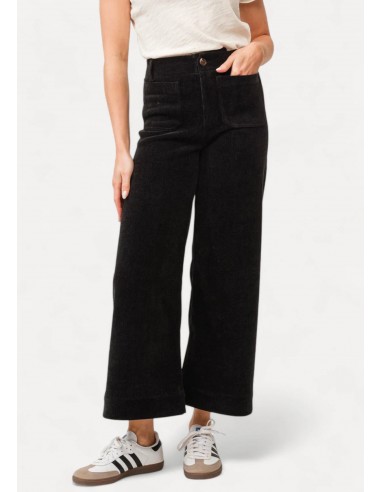 Audrey Corduroy High Rise Jeans - Black d'Europe débarque