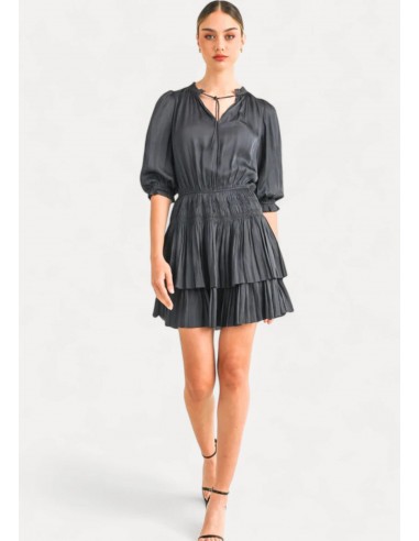 Lana Short Sleeve Dress - Navy la chaussure