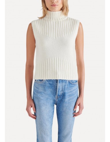 Serin Sleeveless Mockneck Sweater - Cream rembourrage situé sous