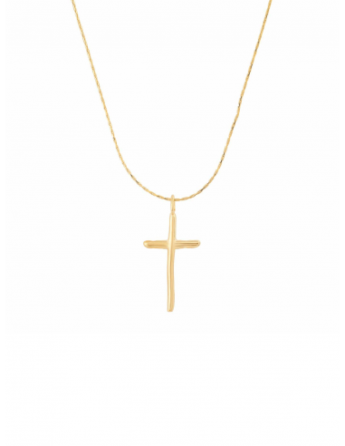 Gold Vermeil Organic Gold Cross Necklace de votre