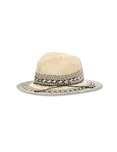 Hayden Sun Hat with Contrasting Weave - Natural Venez acheter