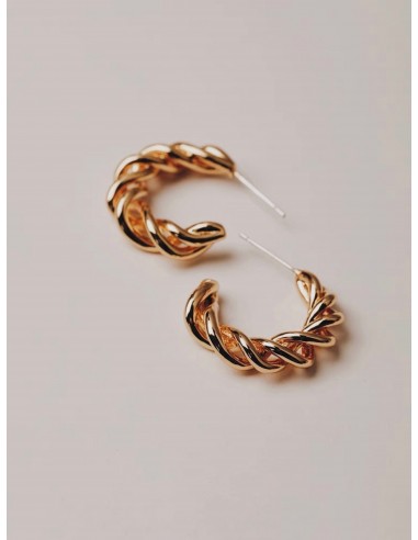 JULIA GOLD HALF HOOPS Fin de série