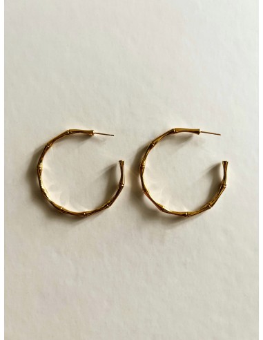 HAZEL BAMBOO HOOP EARRINGS soldes