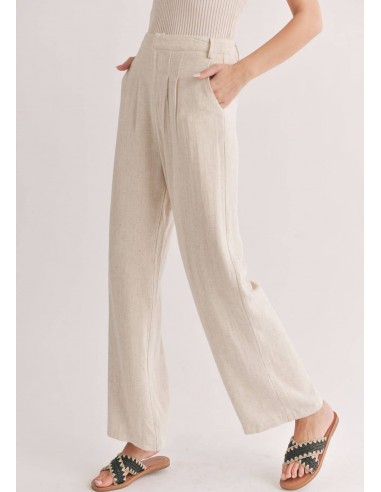 La Luna Pleated Trousers - Oatmeal de technologie