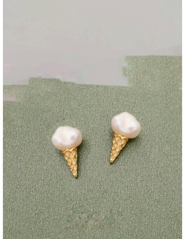 Baroque Pearl Ice Cream Earrings Les êtres humains sont 