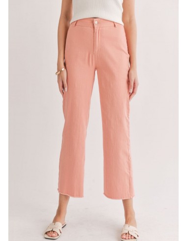 Clear Eyes Wide Leg Denim Pants - Coral Pink est présent 