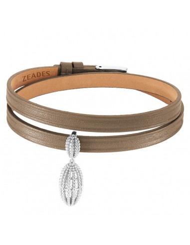 2 in 1, Choker and Bracelet JARDIN EXOTIQUE 6DT Taupe SI de la marque