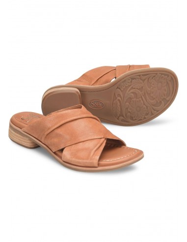 Fallon Leather Slide With Wide Crossover Straps - Luggage livraison et retour toujours gratuits