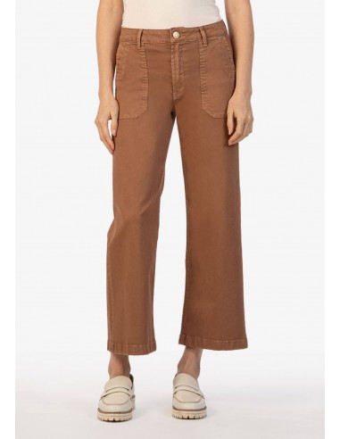 Meg Wide Leg Pants with Pork Chop Pockets - Mocha vous aussi creer 