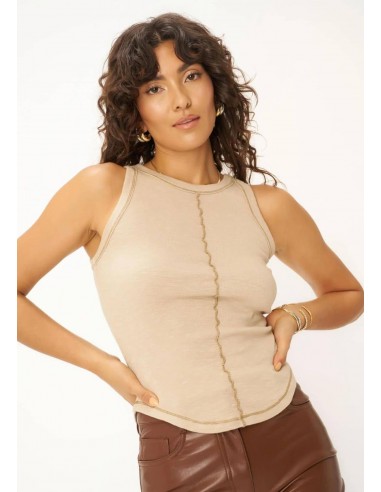 Feeling Good Seamed Rib Tank - Hazelnut Khaki votre