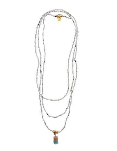 Aramis Beaded Layering Necklace - White Opal online