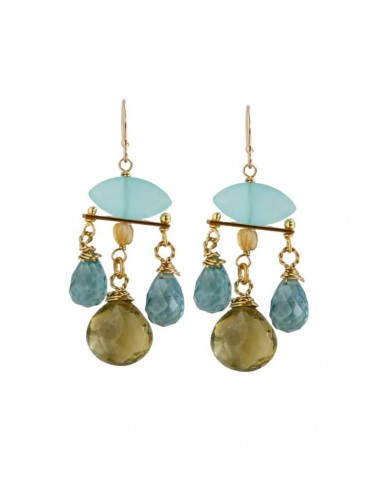 Sunniva Earrings - Chalcedony Faites des économies