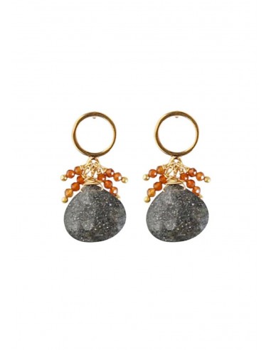 Ashlynn Drop Earrings - Black Sunstone france