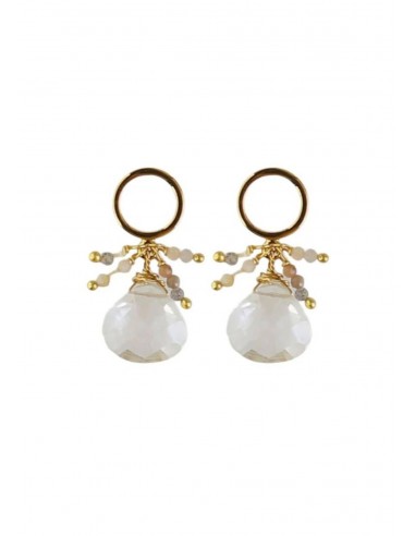 Ashlynn Drop Earrings - Clear Quartz Amélioration de cerveau avec