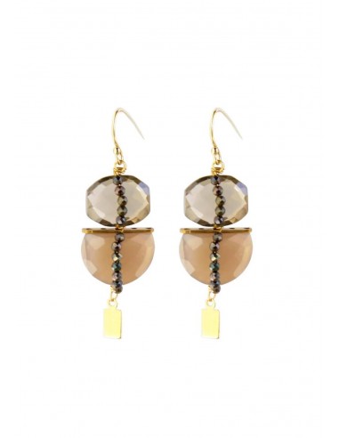 Duet Earrings - Chocolate Moonstone 2023