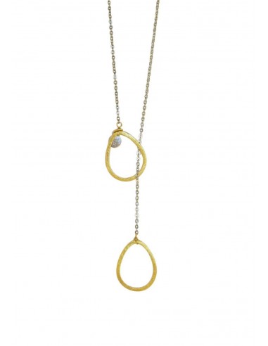 Loop Lariat Necklace - Silver pas cher chine