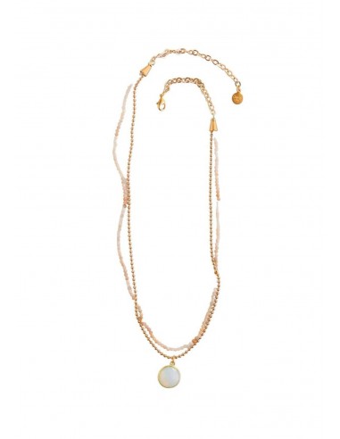 Avery Double Strand Necklace - White livraison gratuite