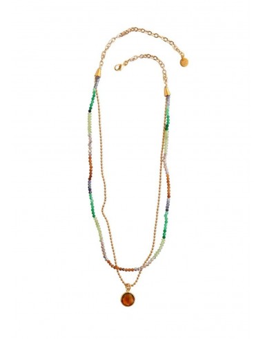 Avery Double Strand Necklace - Citrine en linge