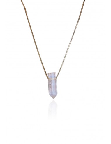 Clear Quartz Point Snake Chain Necklace l'évolution des habitudes 