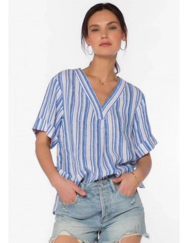 Kyro Short Sleeve Top - Blue Stripe l'achat 