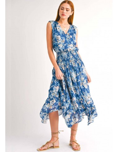 Adele Midi Dress - Navy Floral JUSQU'A -70%! 