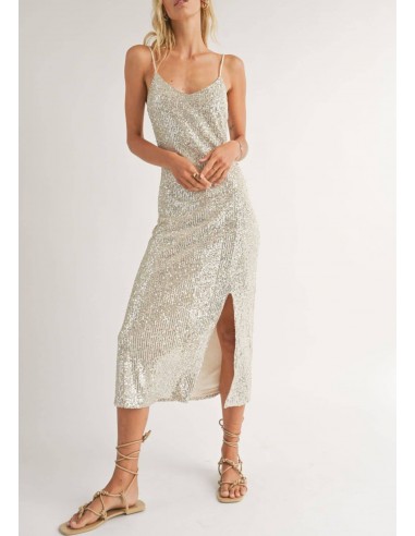 Celebrations Front Slit Midi Dress - Champagne 50-70% off 