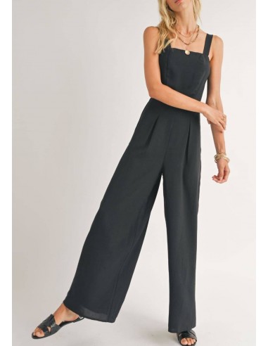 The Classics Square Neck Jumpsuit - Black rembourrage situé sous