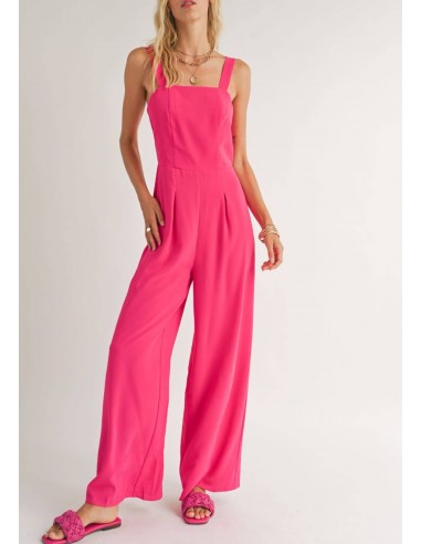 The Classics Square Neck Jumpsuit - Fuchsia acheter