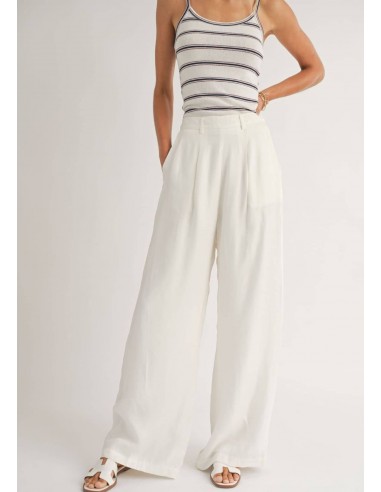 Heritage Wide Leg Pants - White livraison et retour toujours gratuits